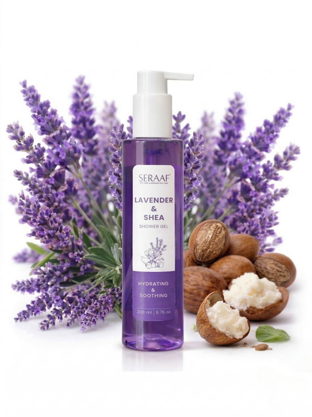 SERAAF Unisex Lavender & Shea Butter Body Wash and Shower Gel - 200 ml-image-18