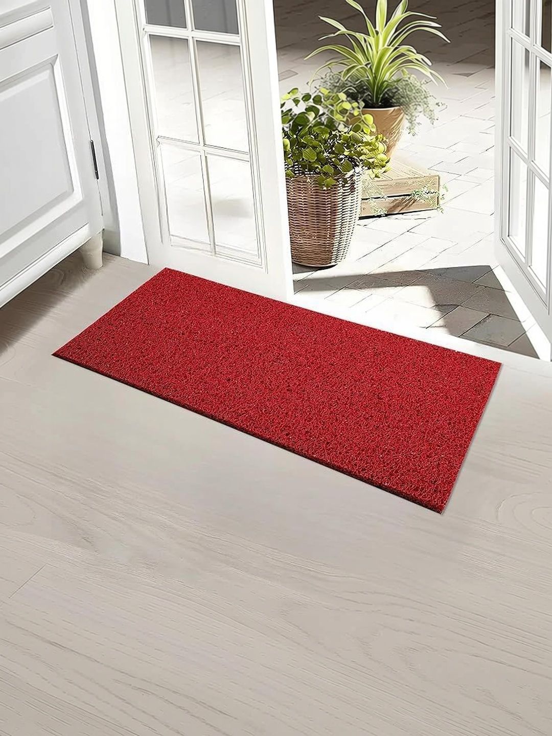 vstucart Red Textured Durable Anti-Skid Doormats-image-43