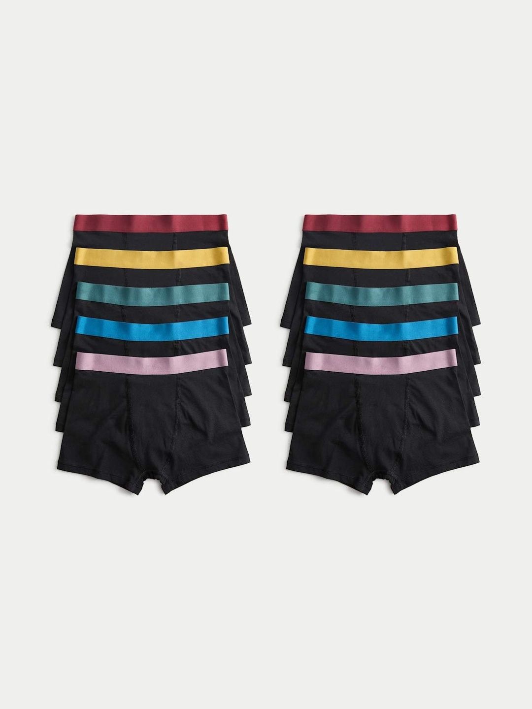 Marks & Spencer Boys Pack of 10 Cotton Blend Boy Shorts-picture-36