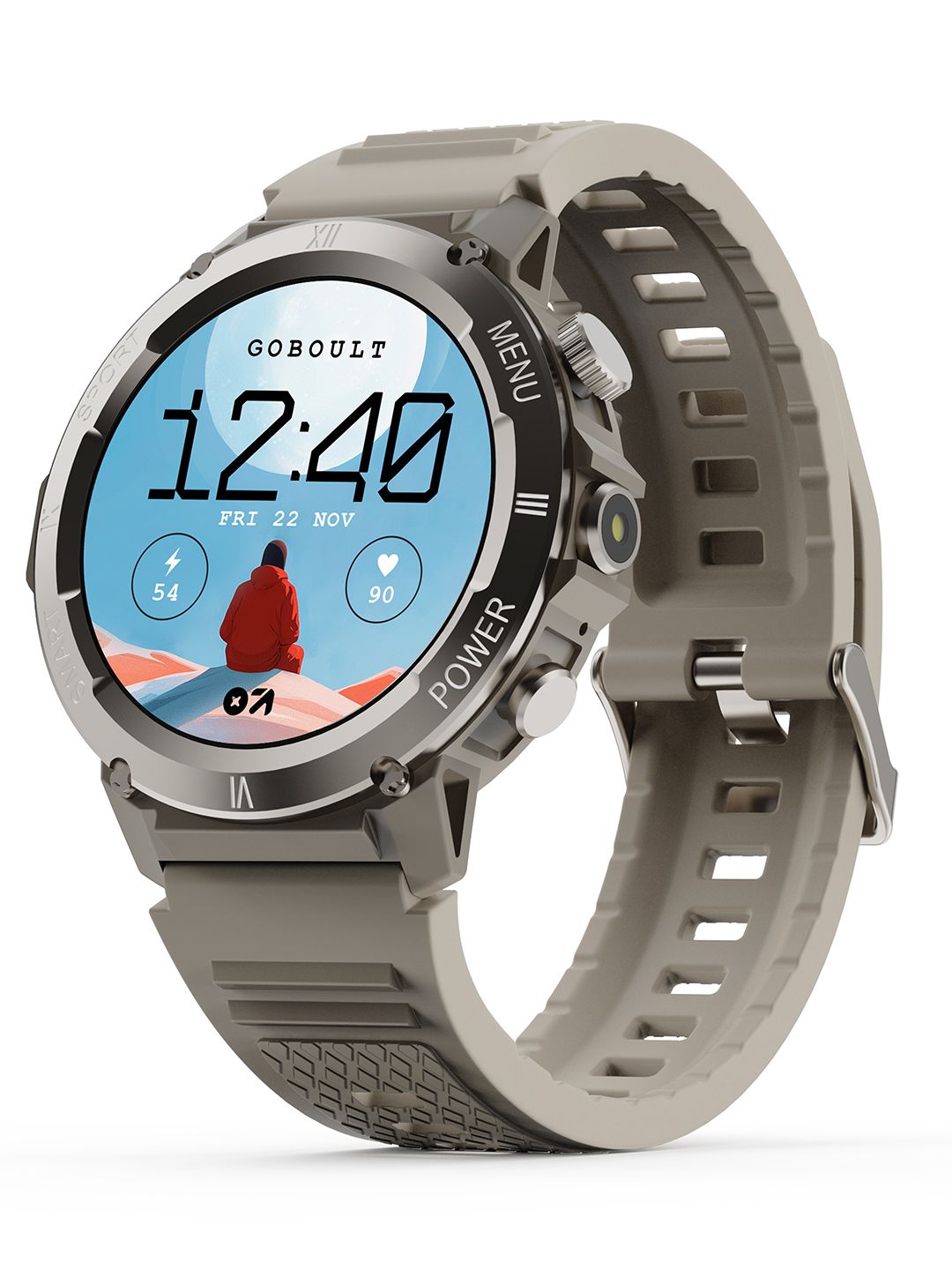 GOBOULT Tuff Hawk Smartwatch with 1.39 HD Display, Working Crown & Quick Access Torch-picture-40