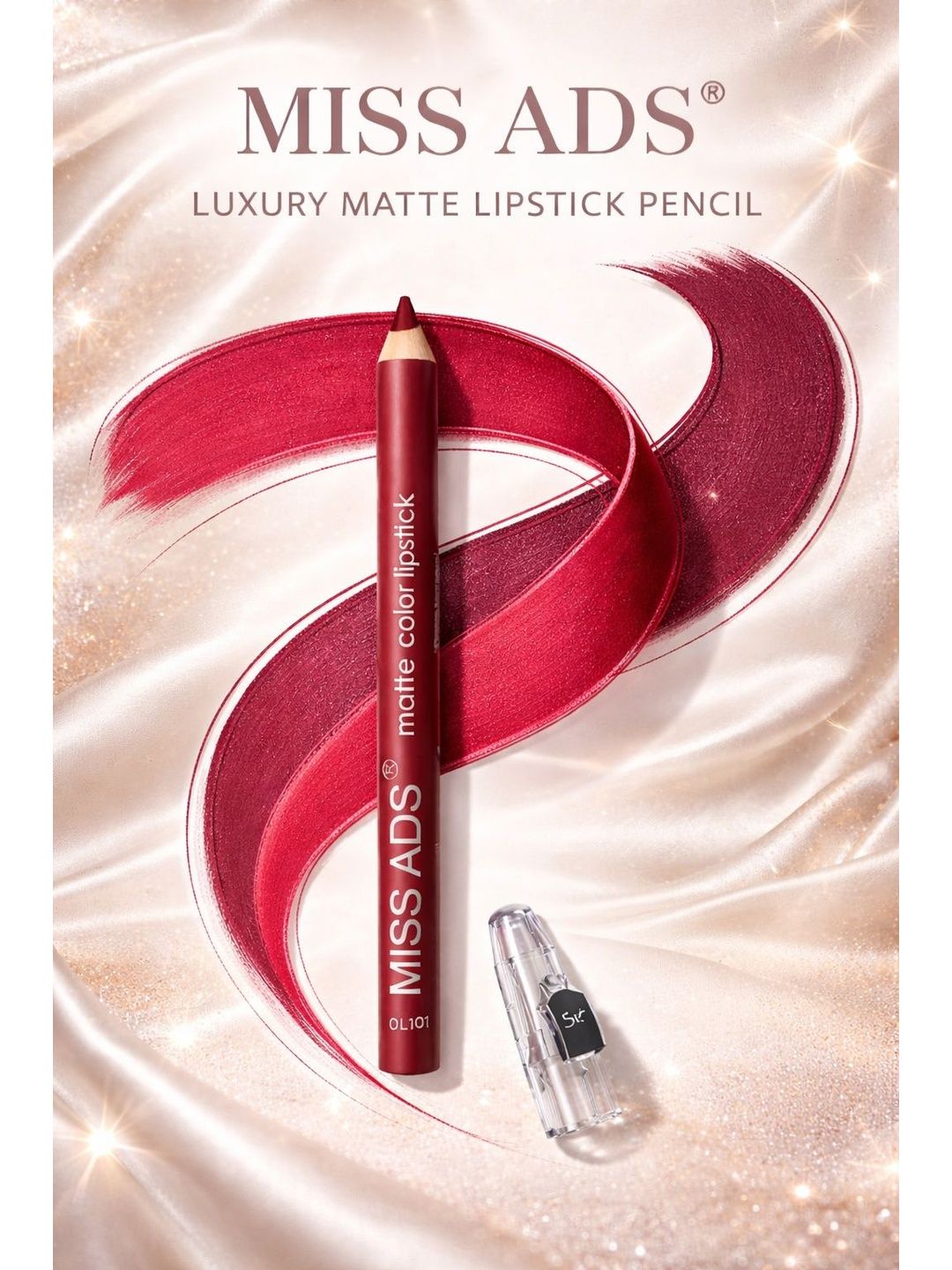 MISS ADS Long Lasting Matte Pencil Lipstick - Maroon-picture-15