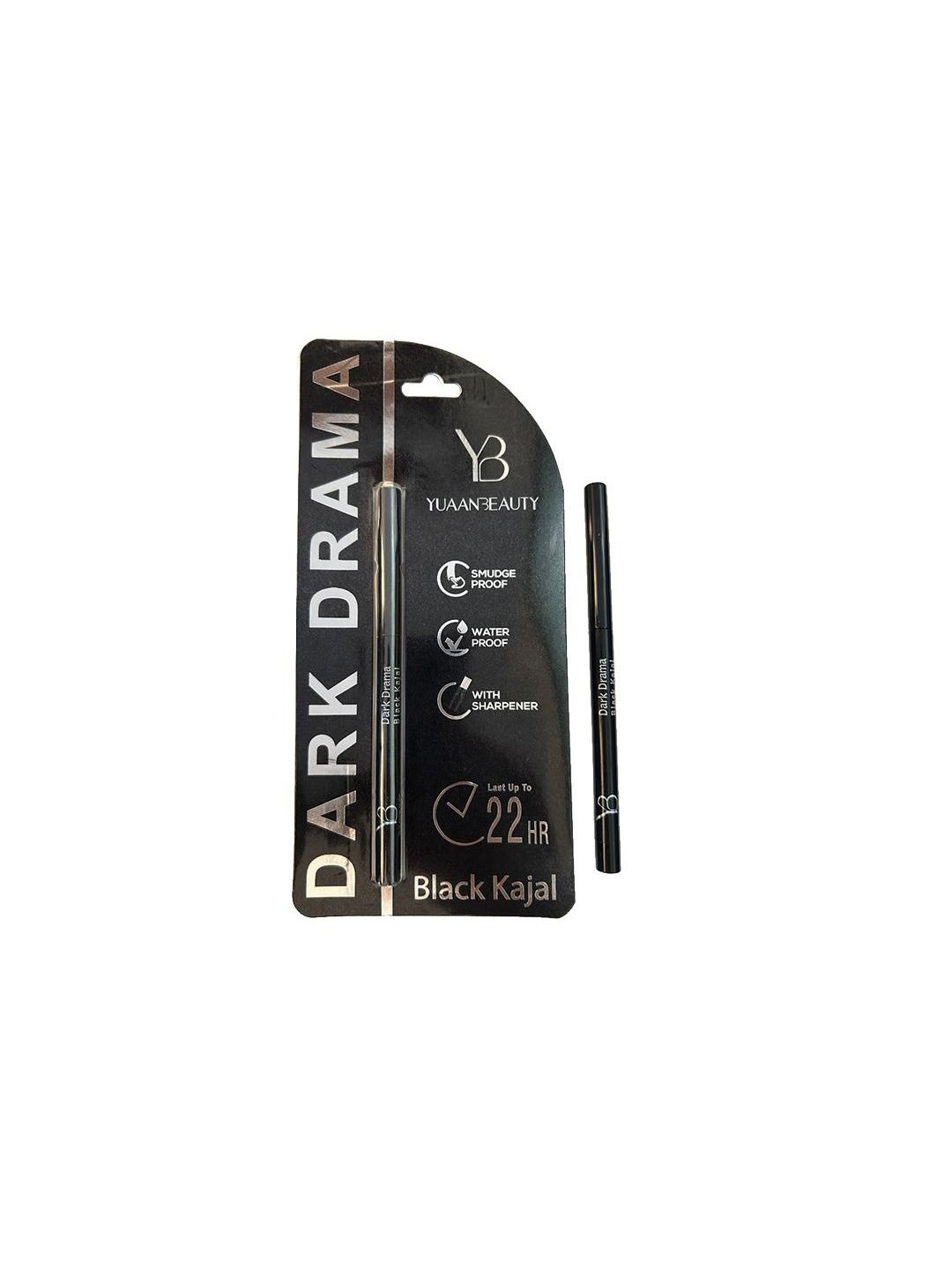 YUAAN BEAUTY Dark Drama Smudge Proof Kajal - 120 g - Black-image-47
