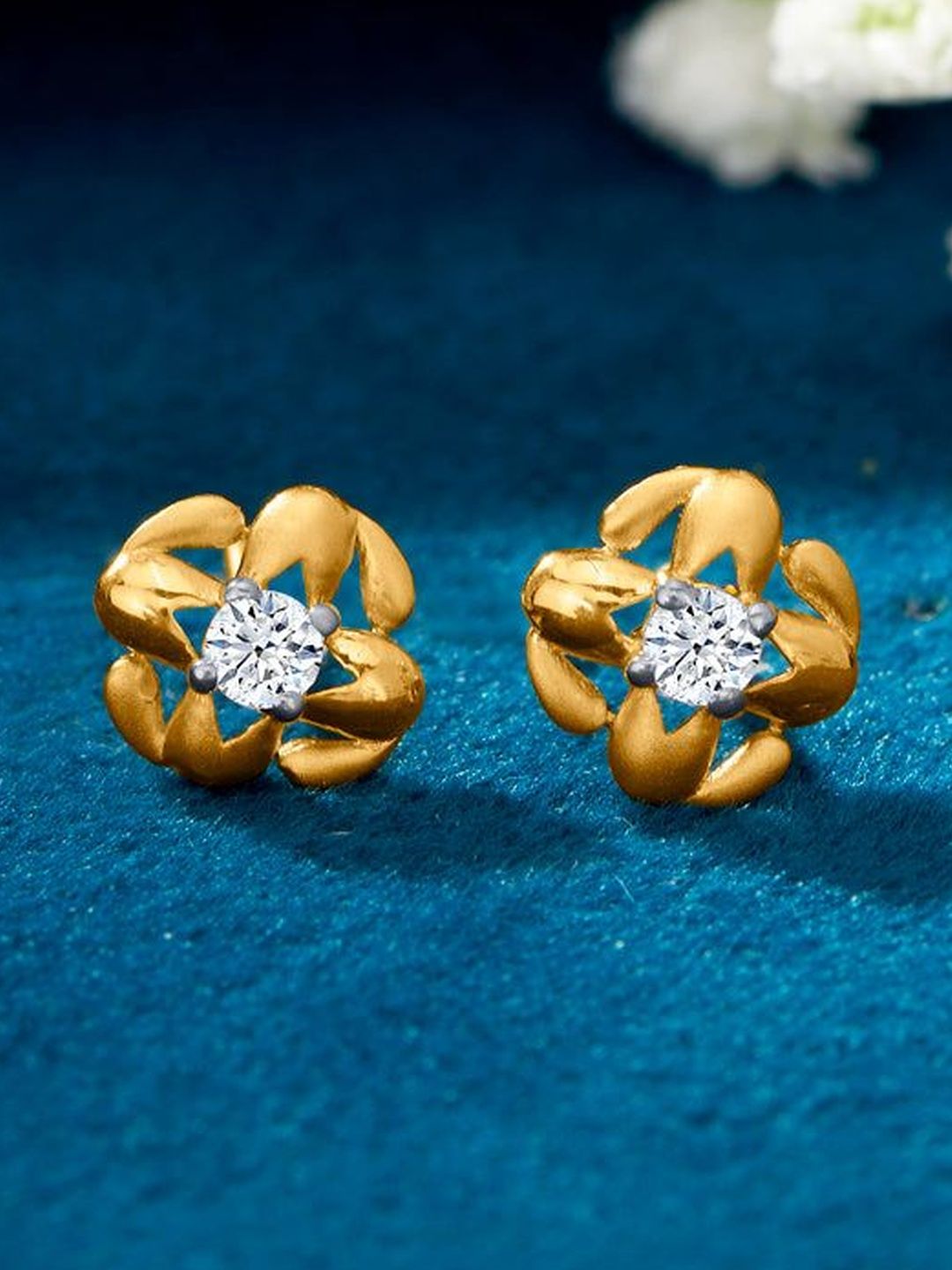 P N GADGIL JEWELLERS Girls 22KT Gold Stud Earring-picture-34