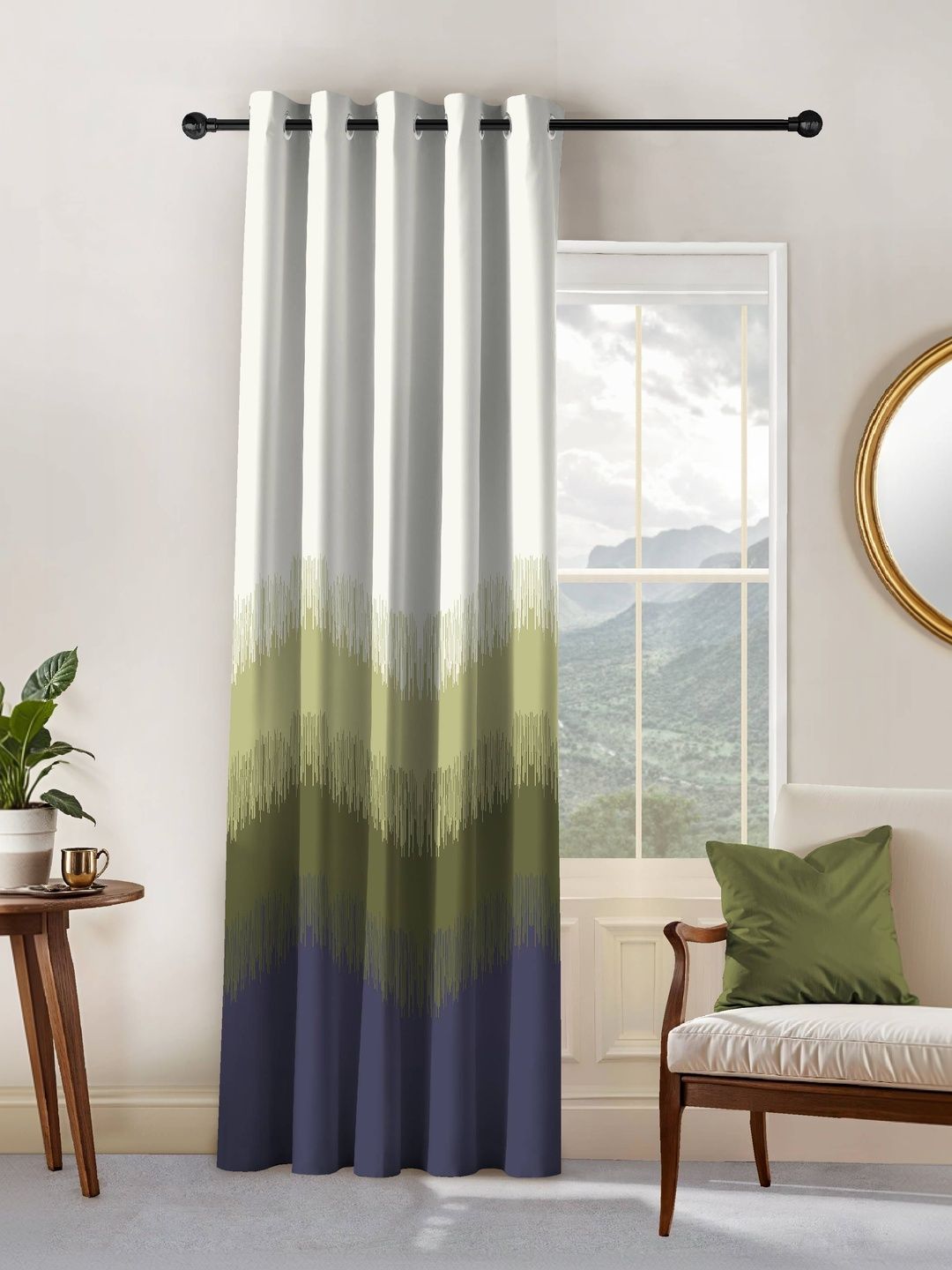 Nefertiti Home Kivo Green Blackout Curtain 7 Feet-picture-49