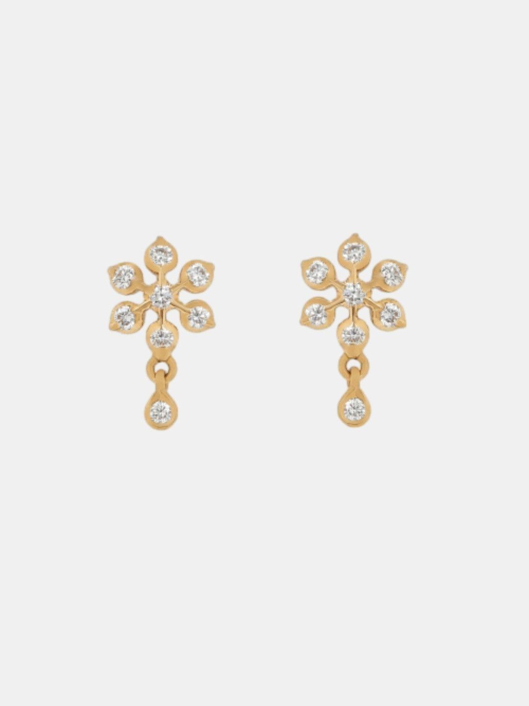 C KRISHNIAH CHETTY JEWELLERS PVT LTD 18K Gold Dimond Studded Earring-5.02g-image-37