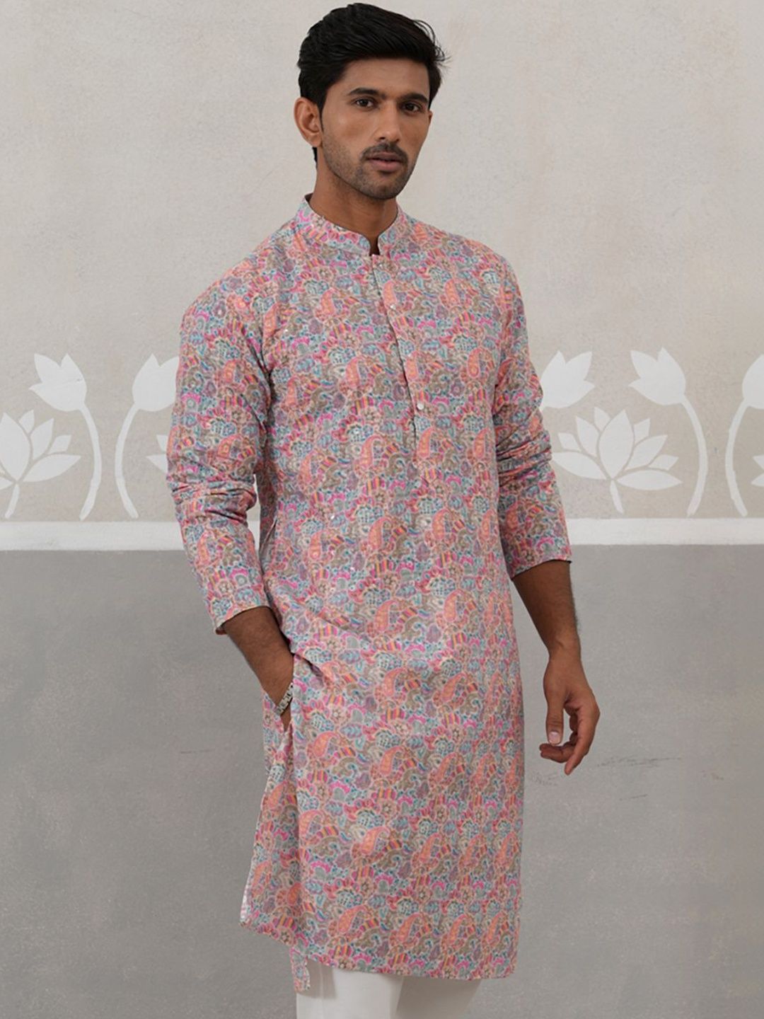 Jompers Men Paisley Embroidered Thread Work Kurta-picture-48