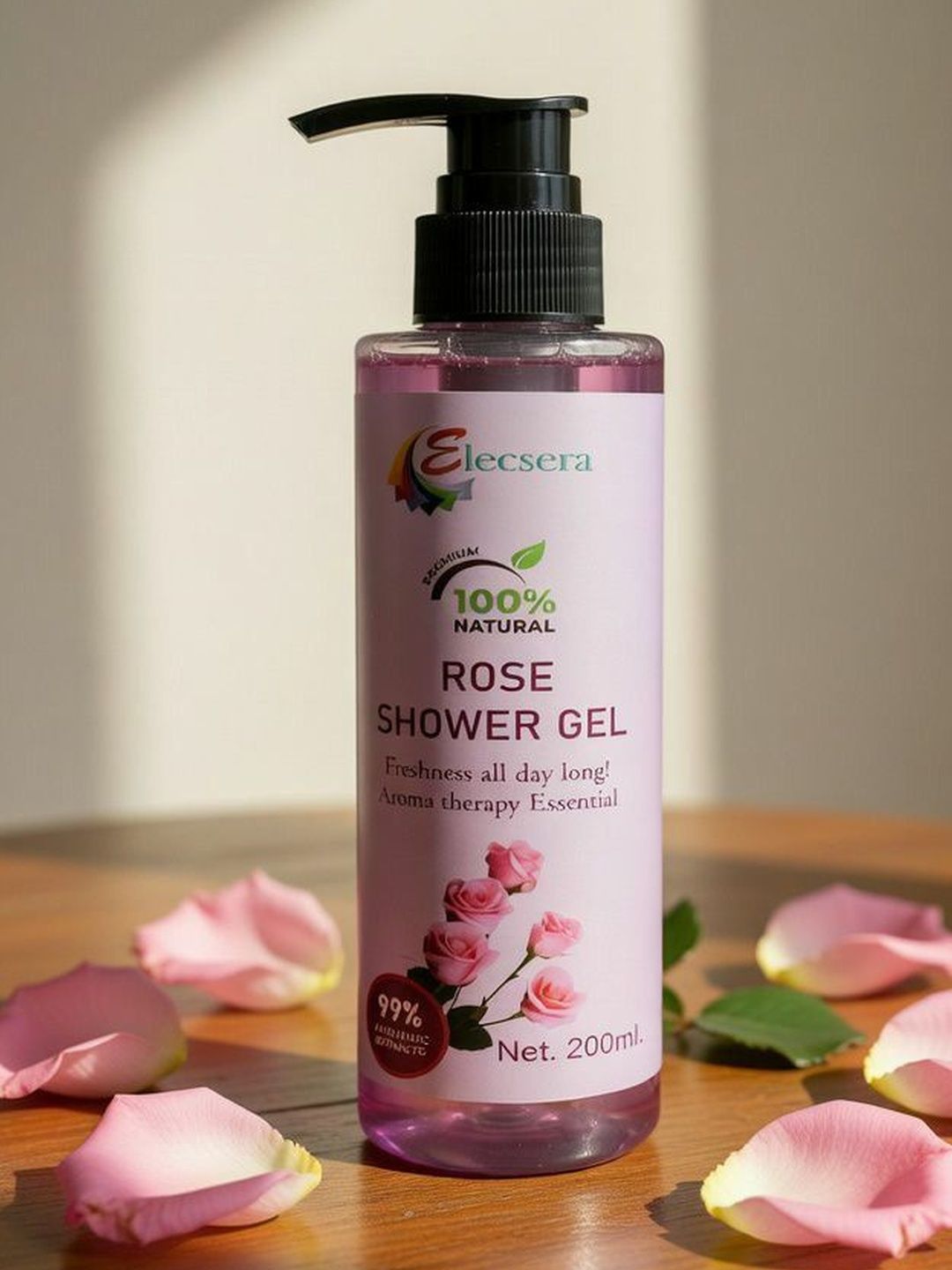 Elecsera Rose Shower Gel For Softening And Smoothening - 200 ml-picture-17