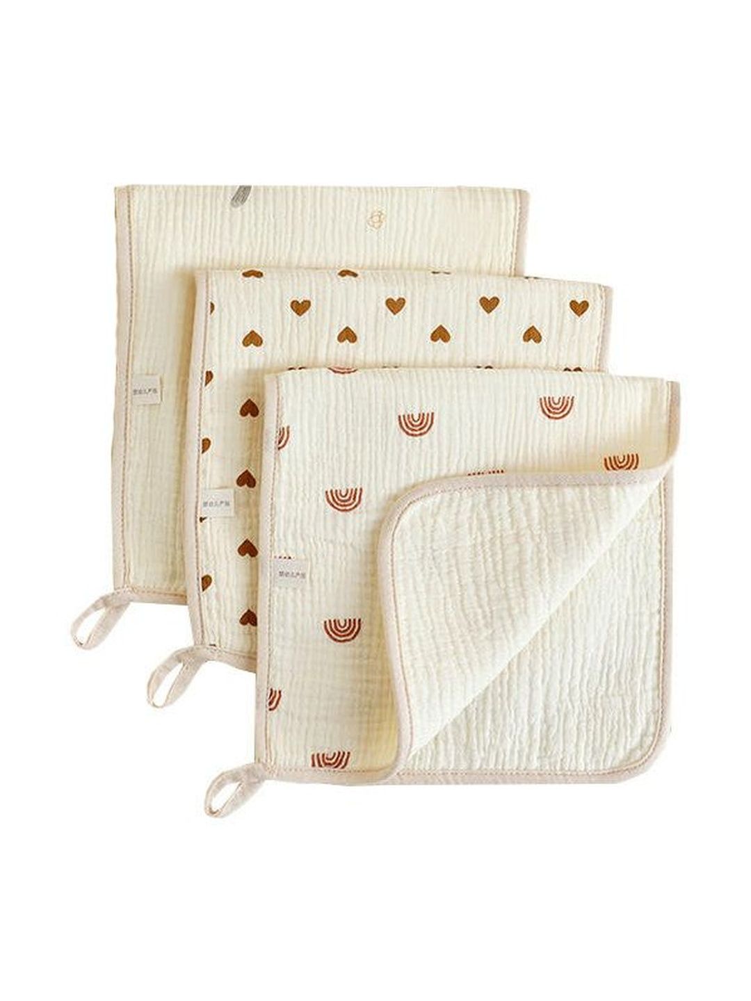 Teri Beri Set Of 3 Printed 4-Layer Muslin Burp Cloth-image-7