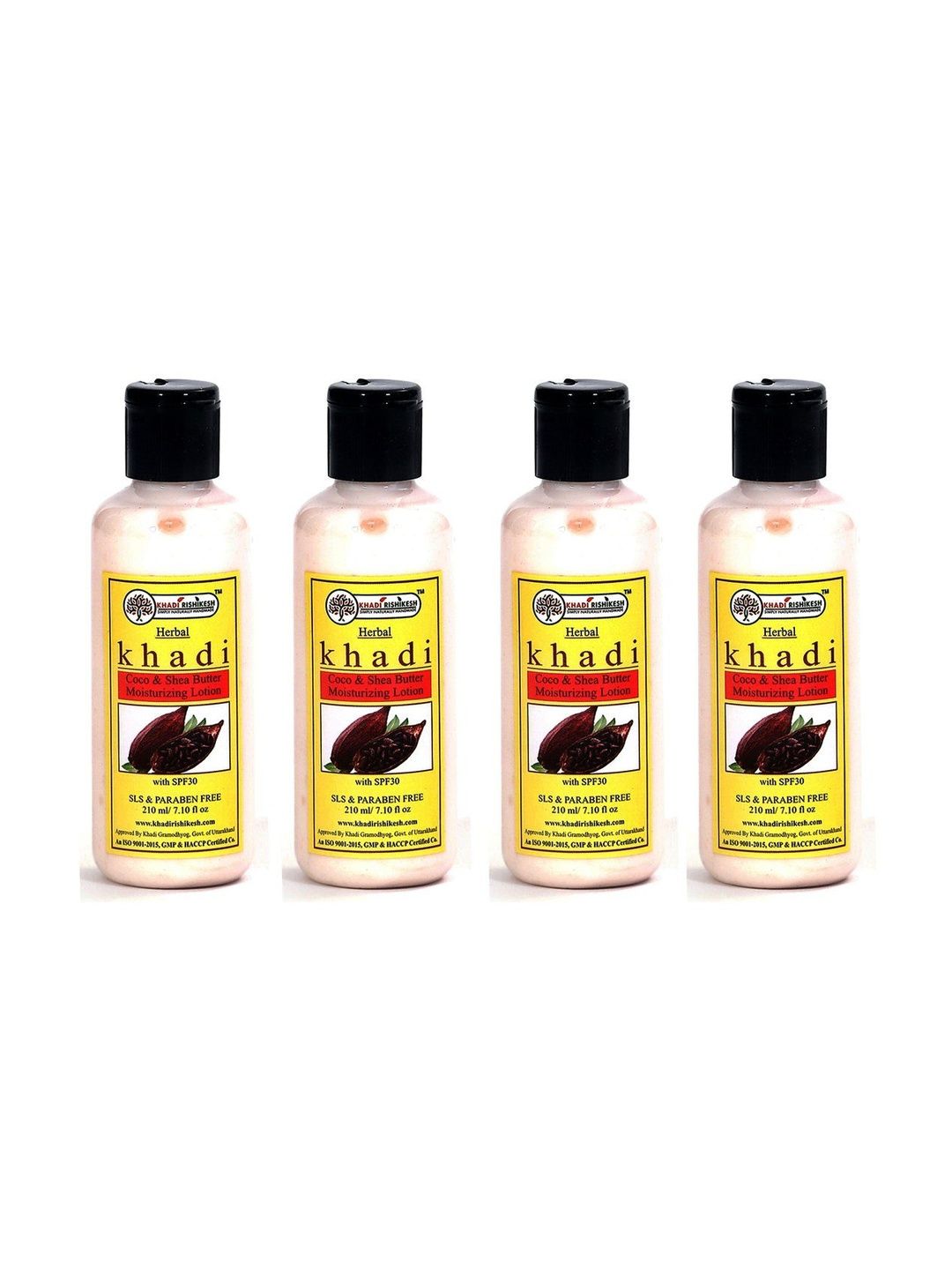 Khadi Rishikesh Pack Of 4 Coco & Shea Butter Moisturizing Lotion - 210 ml-image-4