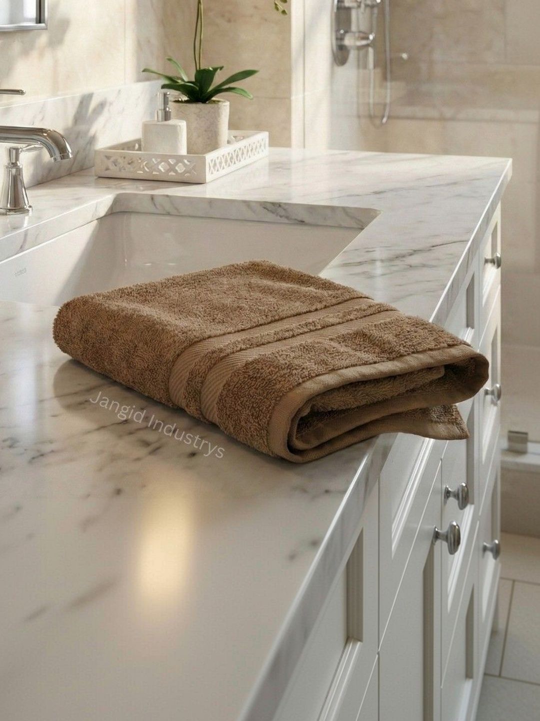 JANGID INDUSTRYS Beige 120 GSM Hand Towels-image-46