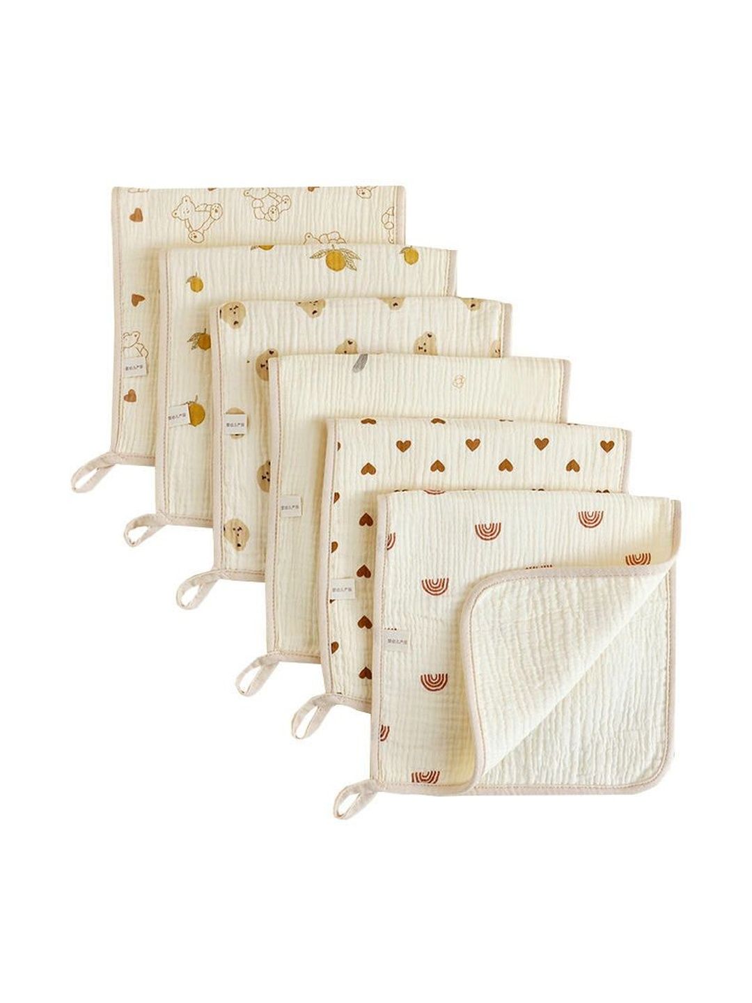 Teri Beri Infants Set Of 6 Printed 4 layers Baby Burp Cloth-picture-16