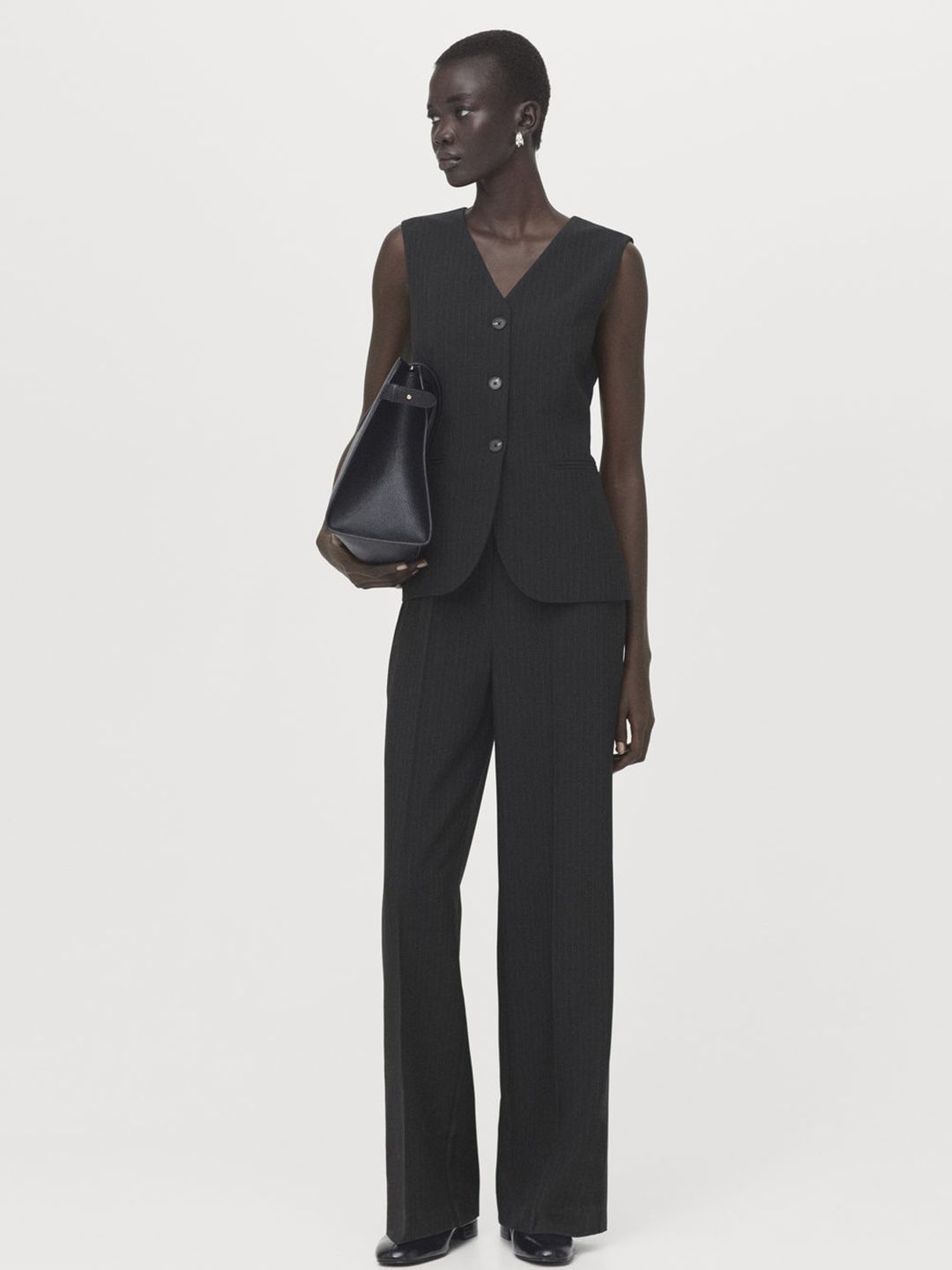 MANGO Striped V-Neck Basic Jumpsuit-picture-31
