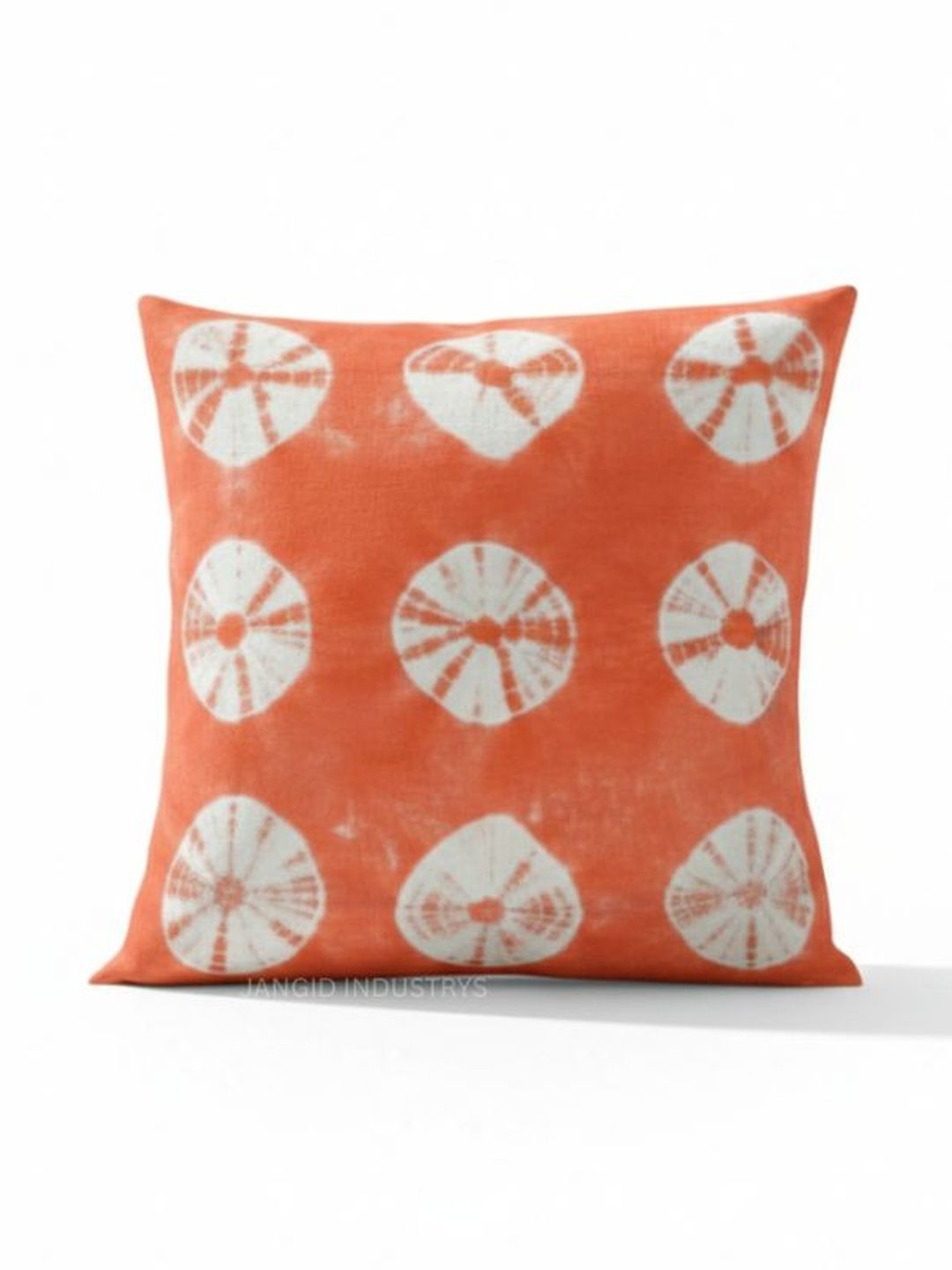 JANGID INDUSTRYS Peach-Coloured Colourblocked Square Cushion Covers-picture-14