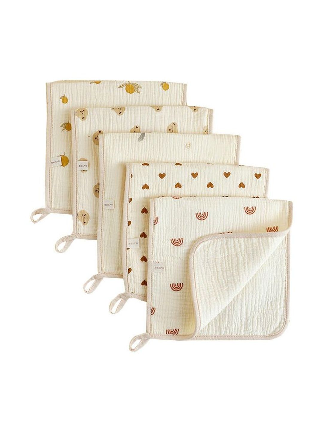 Teri Beri Infants Set Of 5 Printed 4 layers Baby Burp Cloth-picture-17