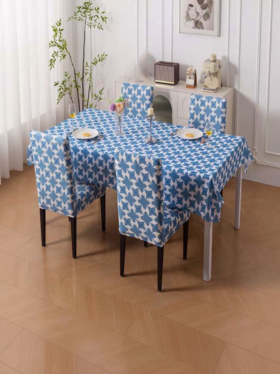 HOUSE OF QUIRK Table Cover Waterproof for Kitchen Dining 1 Table Cover & 4 Chair Cover-picture-25