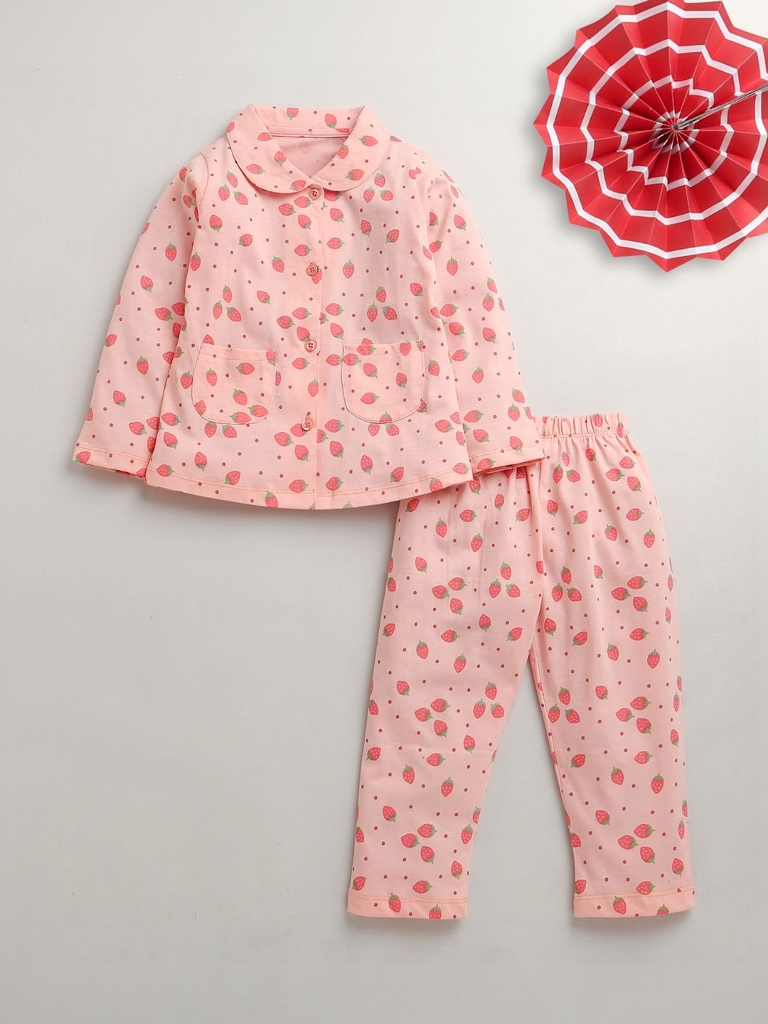 BUMZEE Girls Pure Cotton Long Sleeves Printed Night suit-picture-57