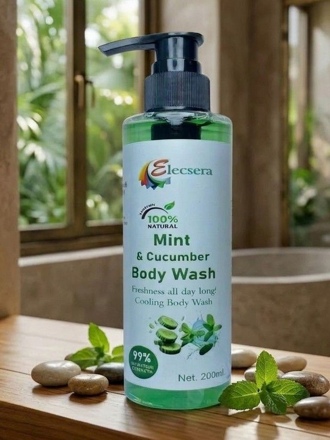 Elecsera Mint & Cucumber Body Wash - 200 ml-picture-3