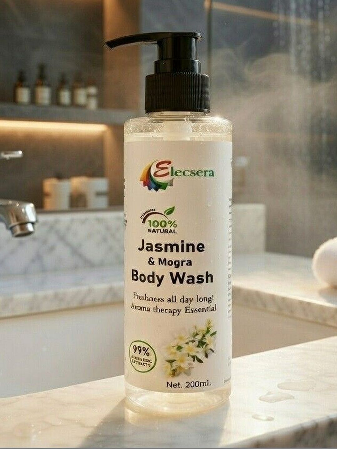 Elecsera Jasmine & Mogra Body Wash - 200 ml-picture-6