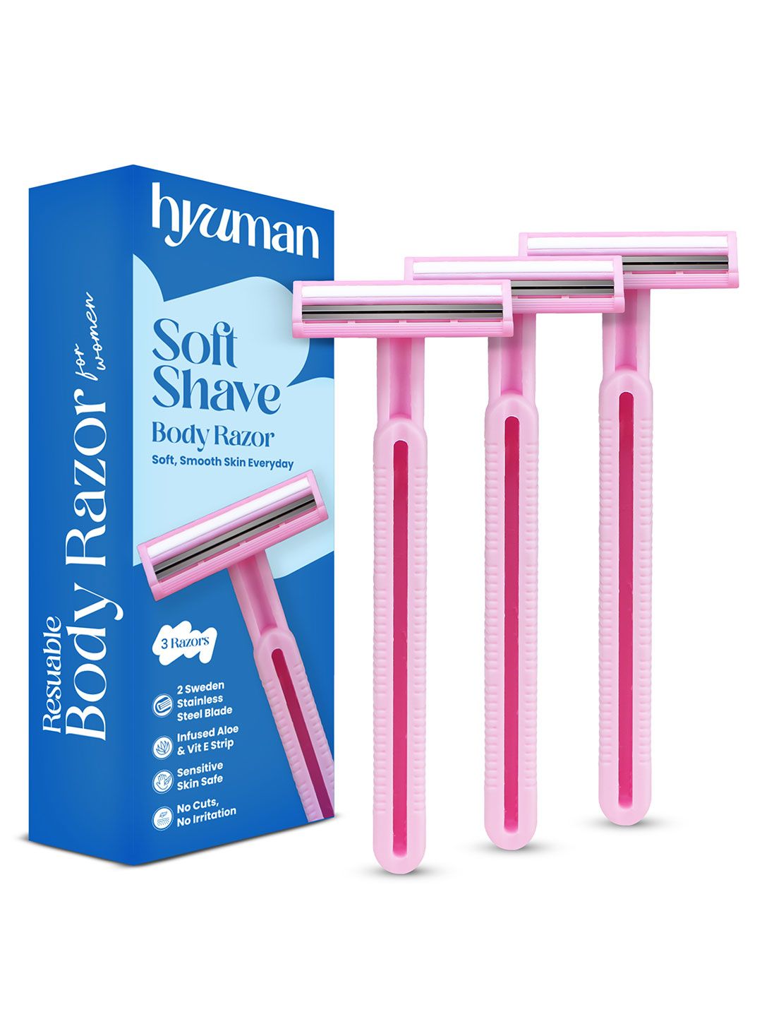 HYUMAN Set Of 3 Aloe Vera & Vitamin E Soft Shave Razor-picture-16