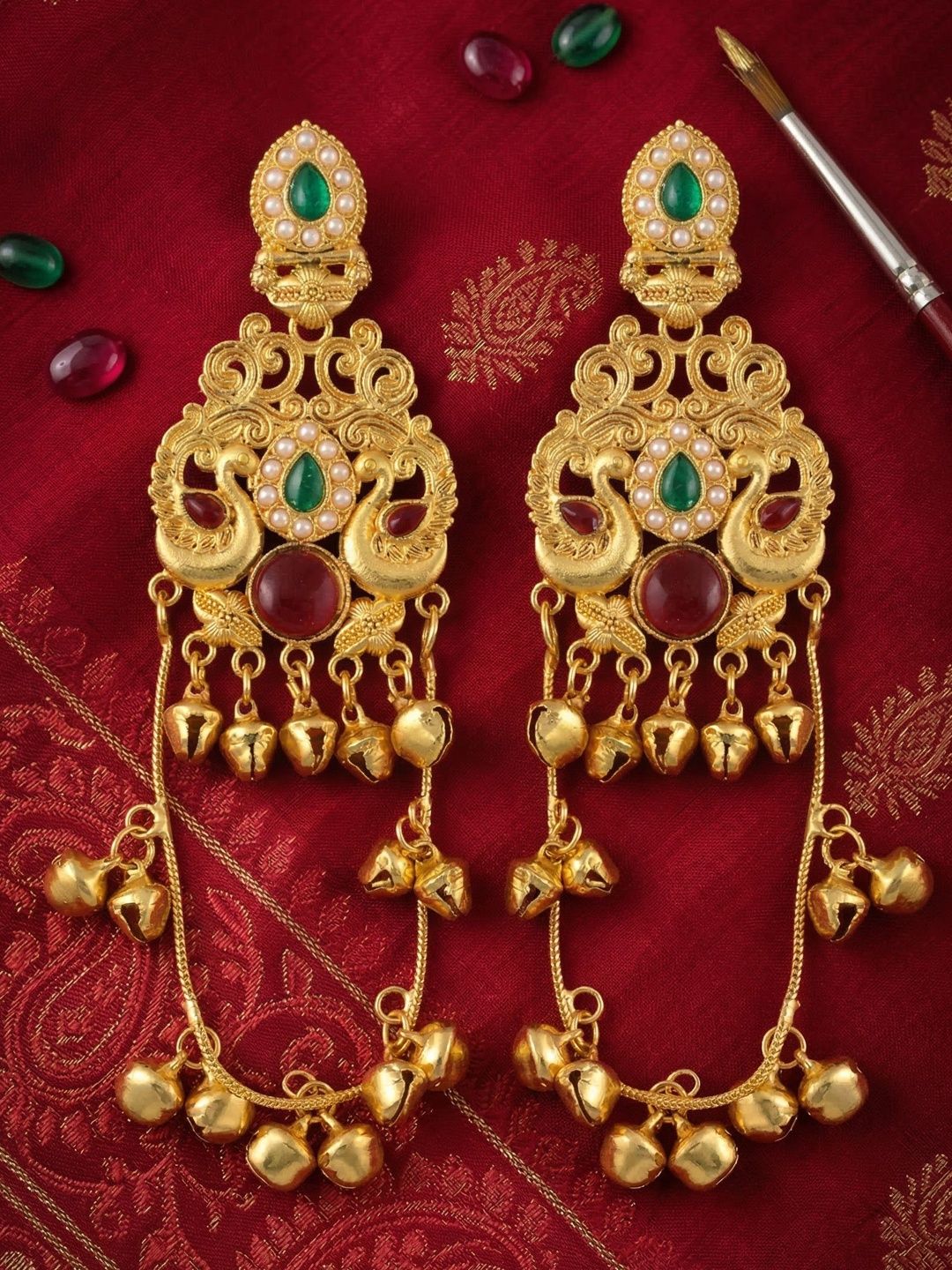 Mekkna Jhumkas Earrings-image-8
