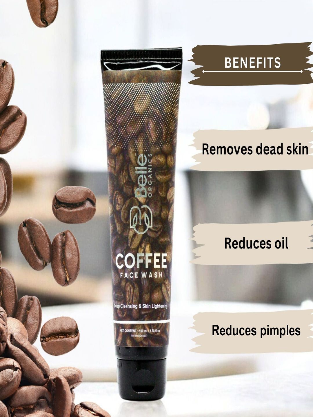 Belle Organics Coffee Face Wash For Deep Cleansing - 100 ml-image-44