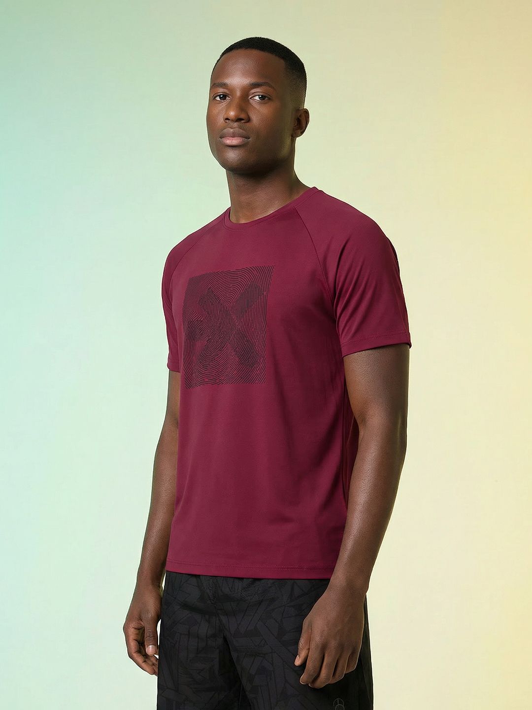 HRX by Hrithik Roshan Brand Logo Printed Rapid-Dry Training T-shirt-picture-23