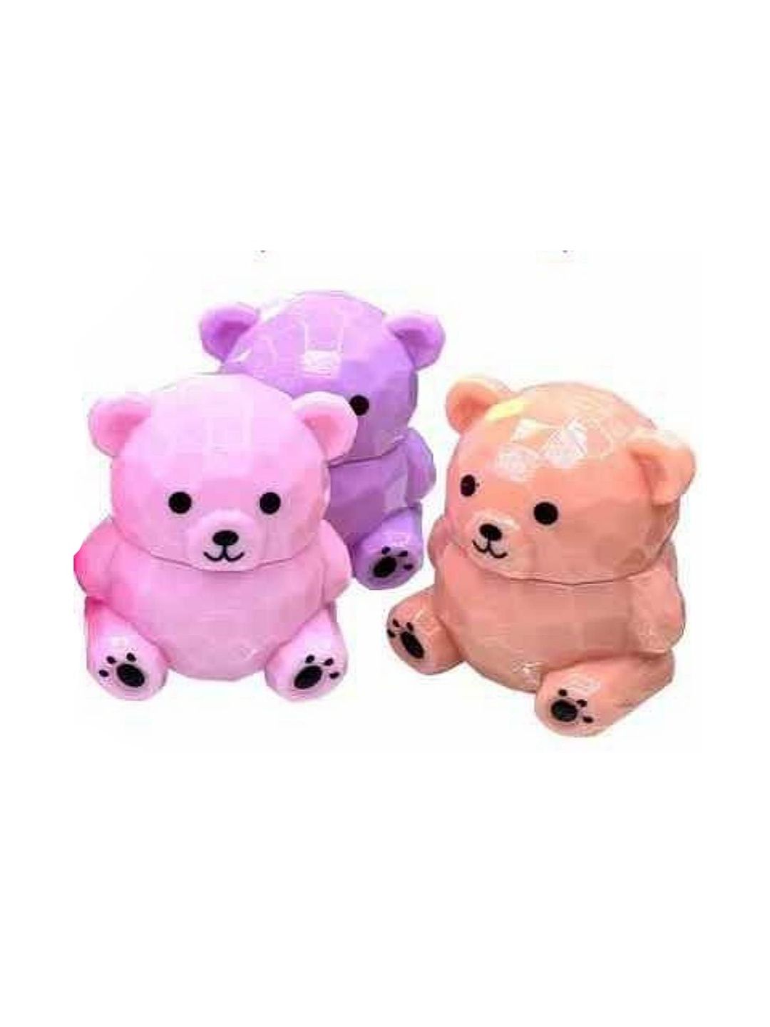 Crazy Girl Set Of 3 Teddy Bear Lip Balm For Dark Dry Chapped Pigmentation - 3 g Each Pink-image-30