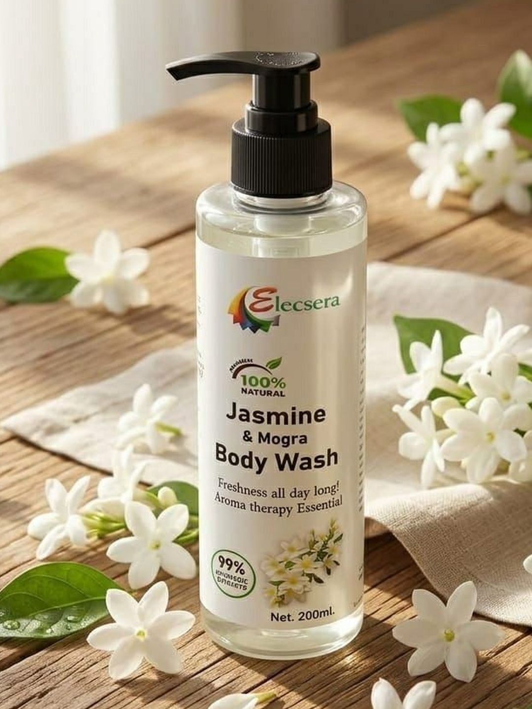 Elecsera Jasmine & Mogra Body Wash - 200 ml-picture-8