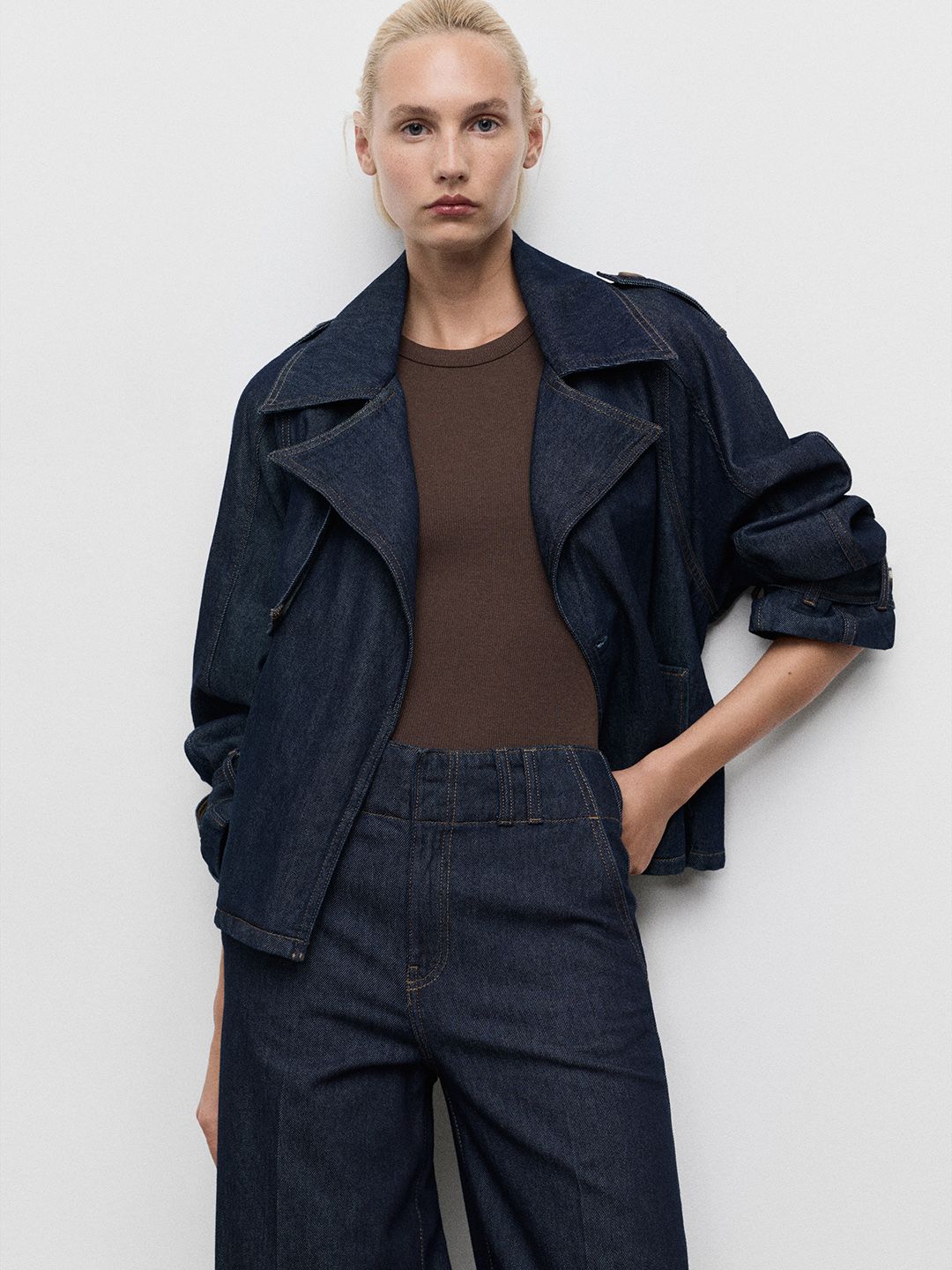 MANGO Pure Cotton Denim Jacket-image-23