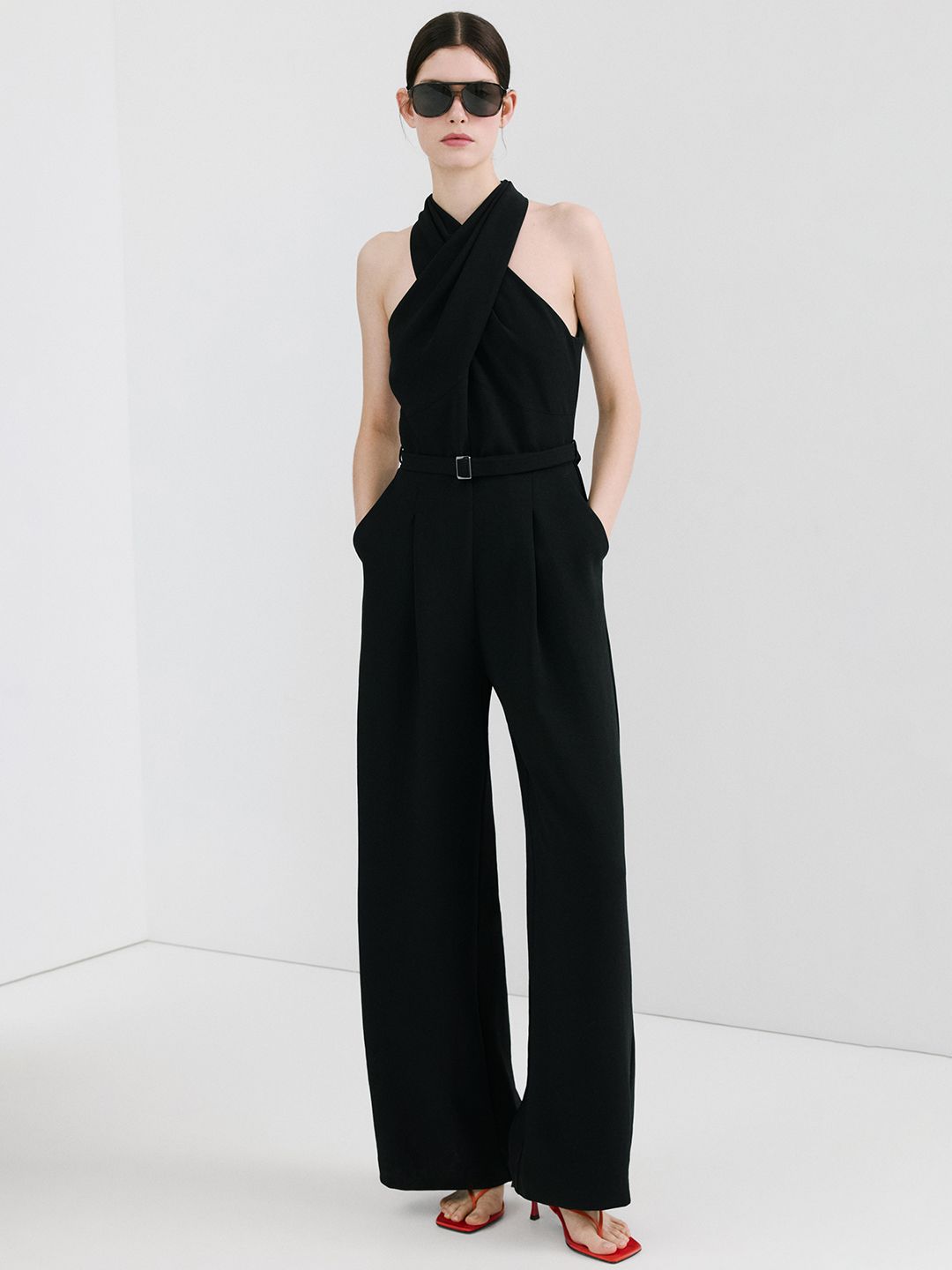 MANGO Halter Neck Basic Jumpsuit-picture-12