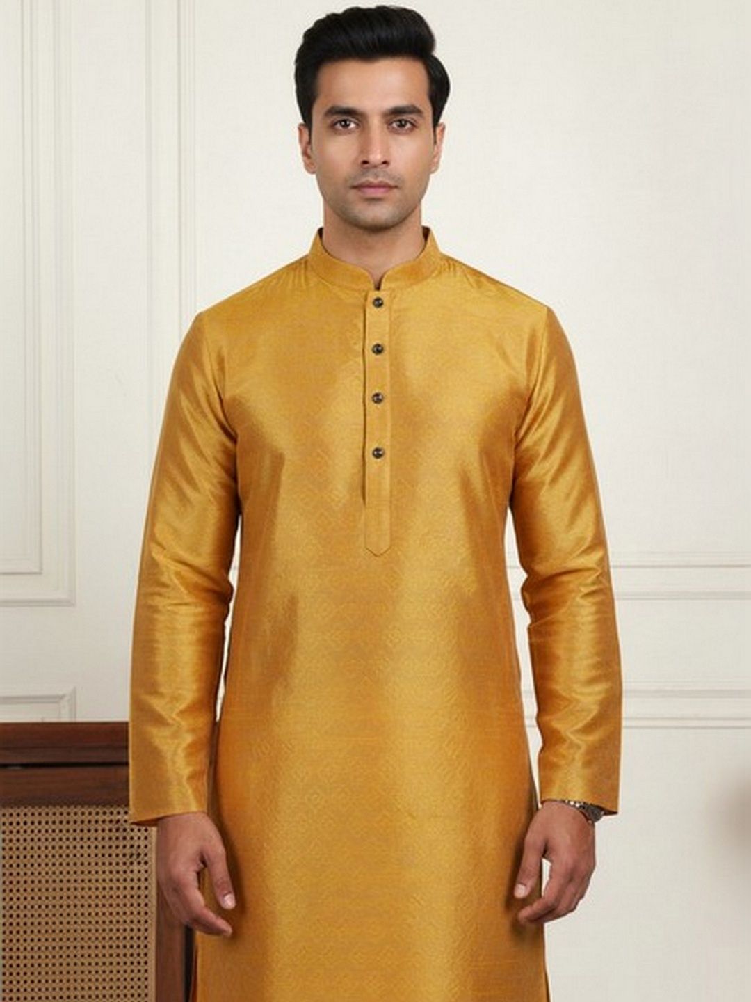 HERE&NOW Men Thread Work Grandeur & Majestic Artwork Kurta-picture-42