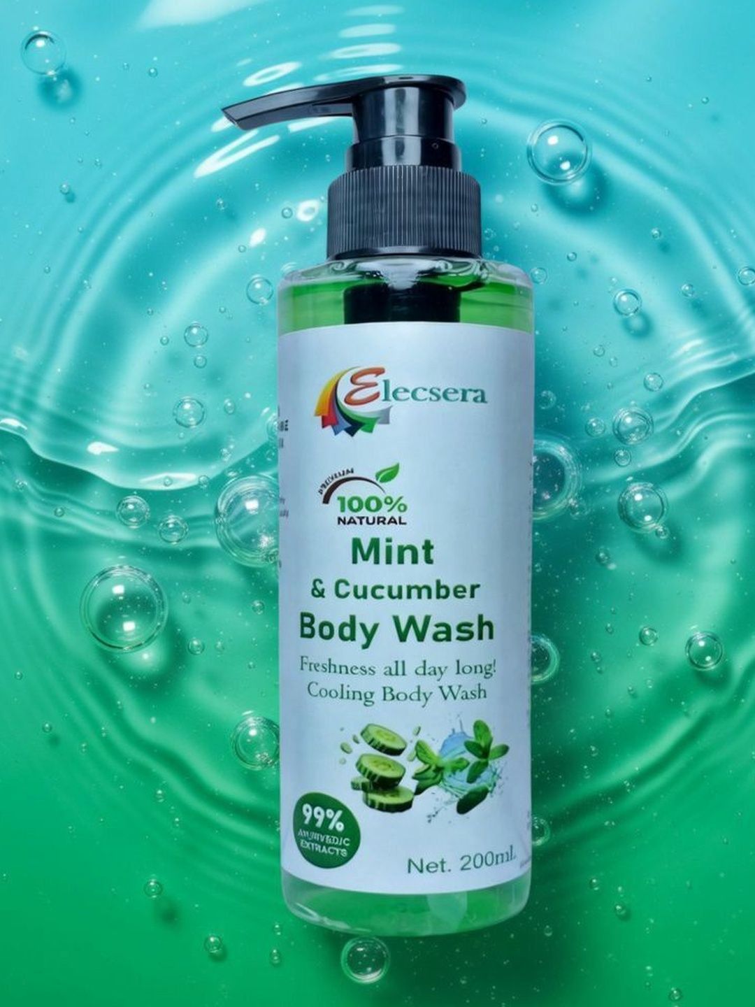Elecsera Mint & Cucumber Body Wash - 200 ml-picture-11