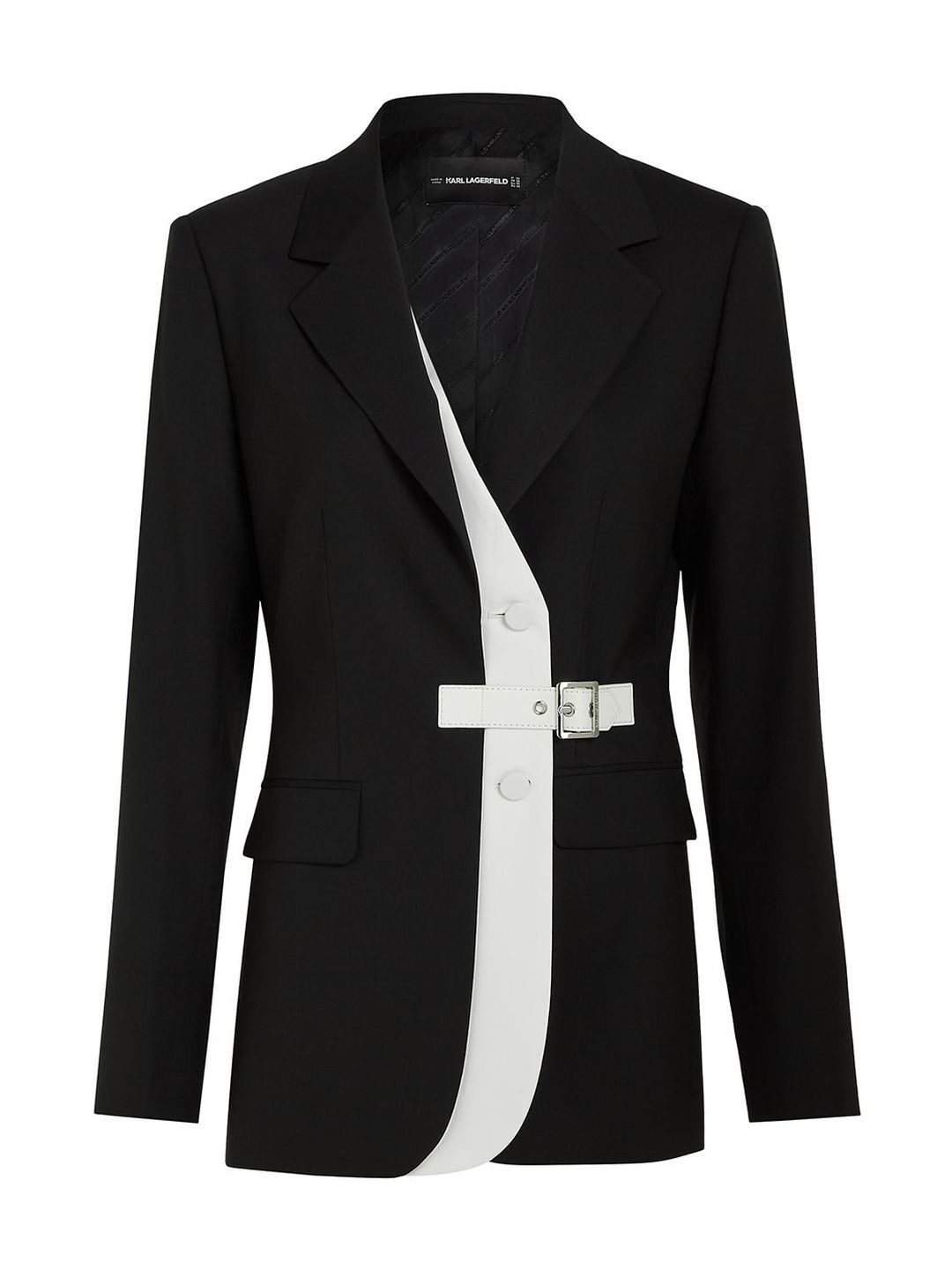Karl Lagerfeld Notched Lapel Single-Breasted Slim Fit Casual Blazers-image-27