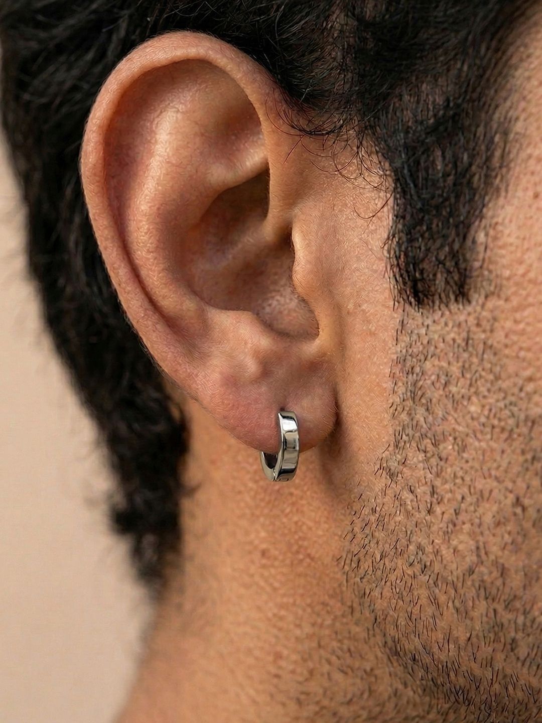 Anouk Men's Silver Plated Hoop Earrings-picture-23