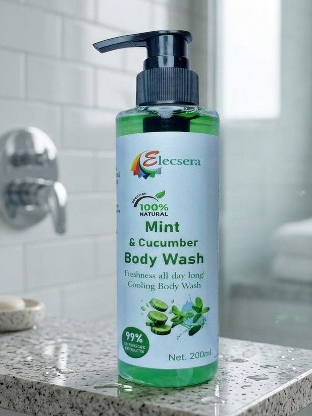 Elecsera Mint & Cucumber Body Wash For Softening And Smoothening - 200 ml-picture-14