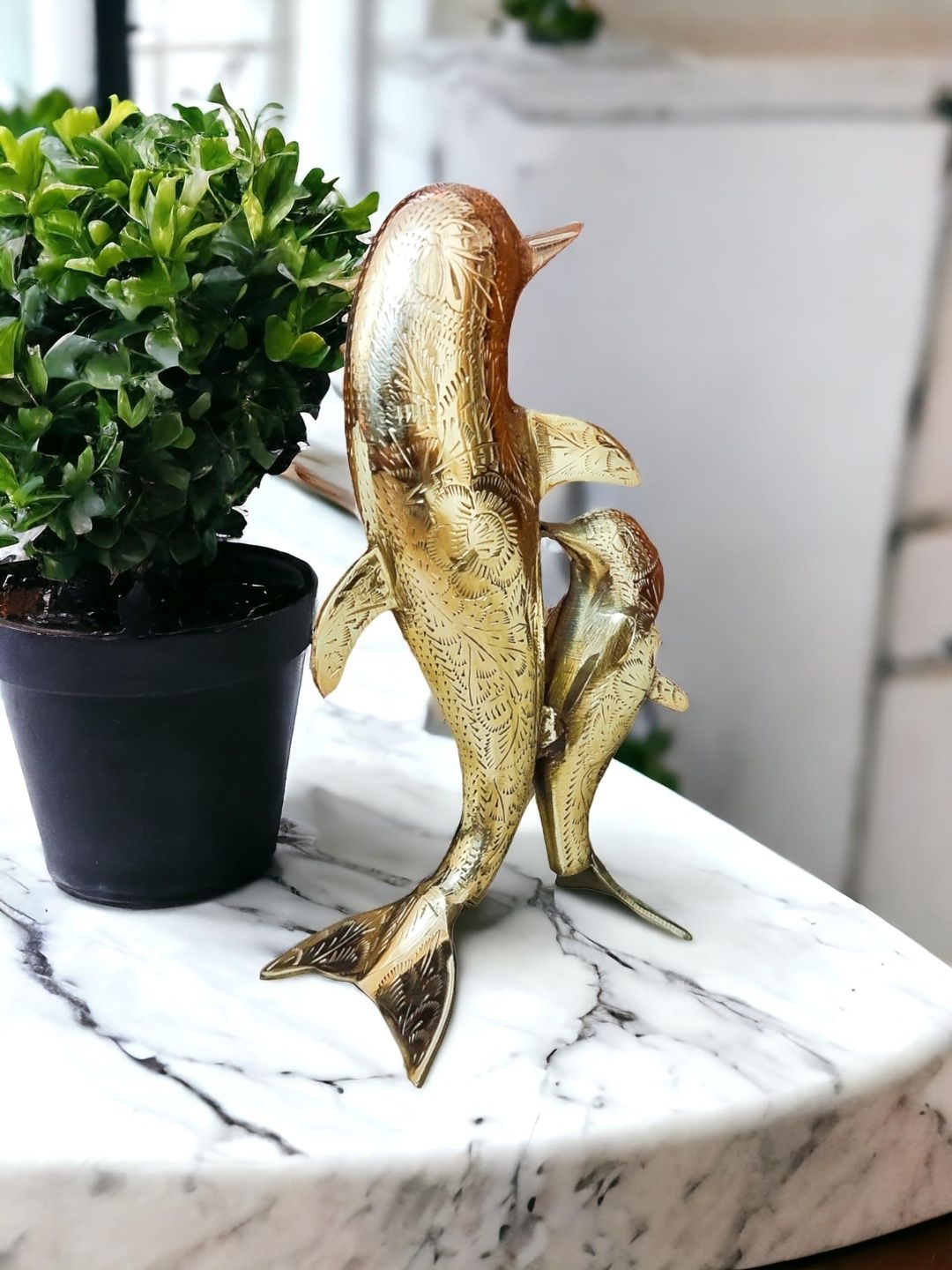SHREE HARI HOME DECOR Gold-Toned Figurine Showpiece-picture-11