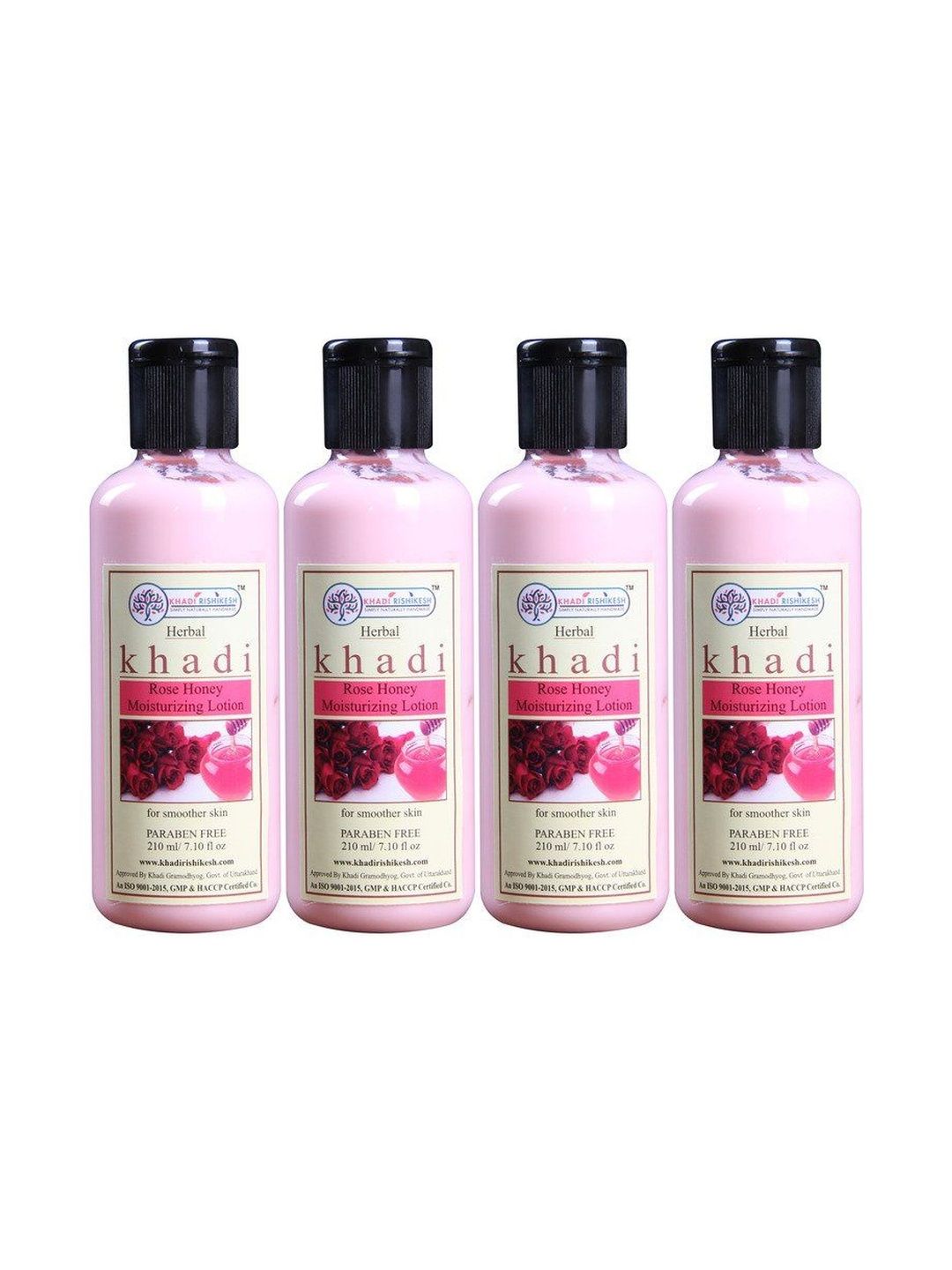 Khadi Rishikesh Pack Of 4 Herbal Rose Honey Moisturizing Lotion - 210 ml Each-picture-55