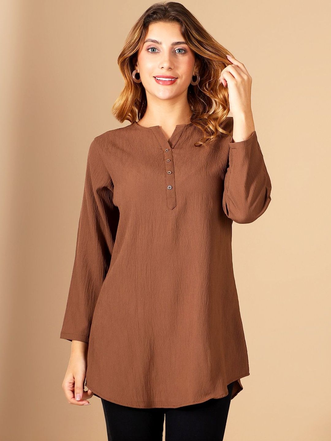 Anouk Rustic V-Neck Kurti-picture-13