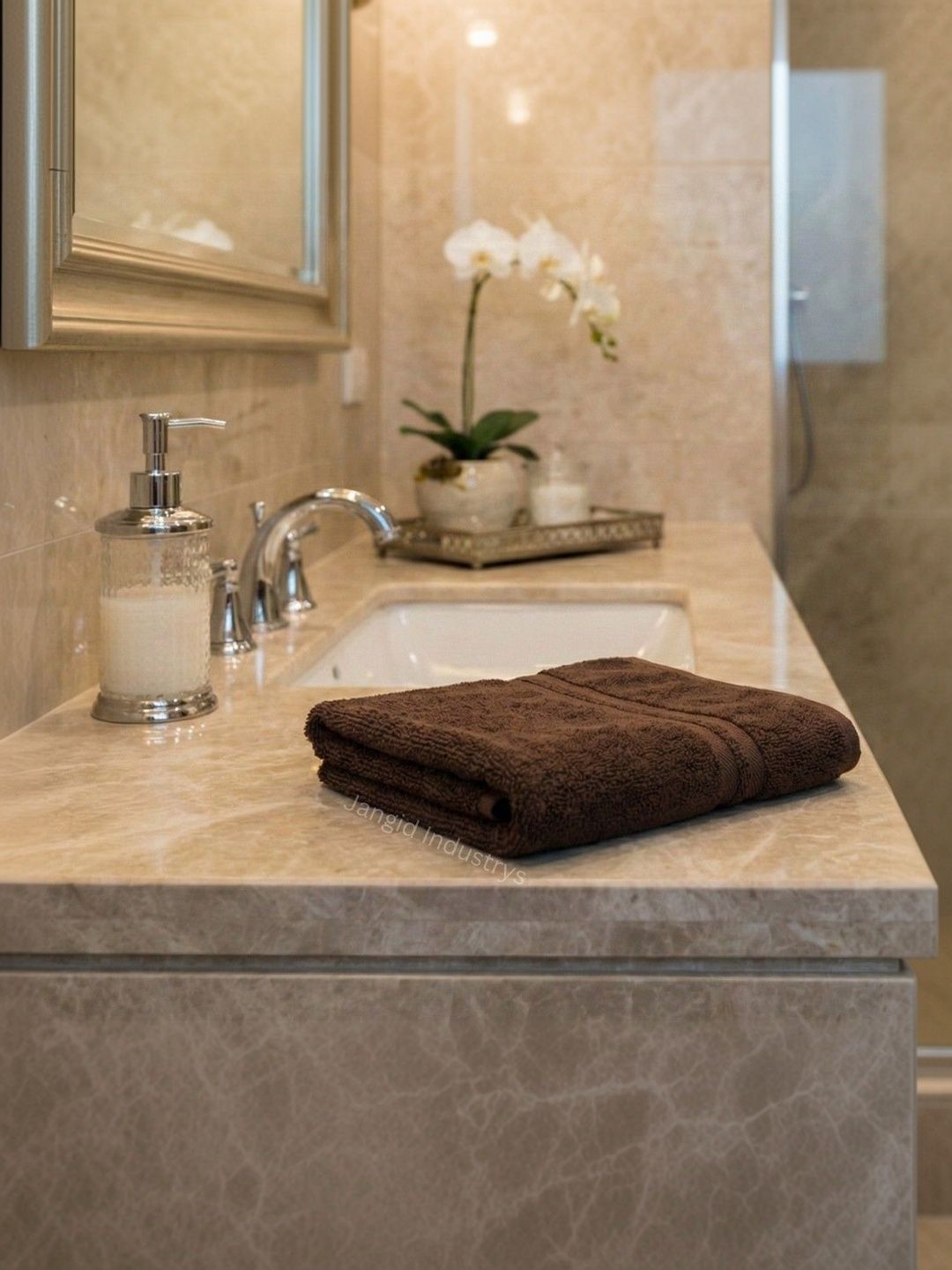 JANGID INDUSTRYS Brown 120 GSM Lightweight Hand Towels-image-3