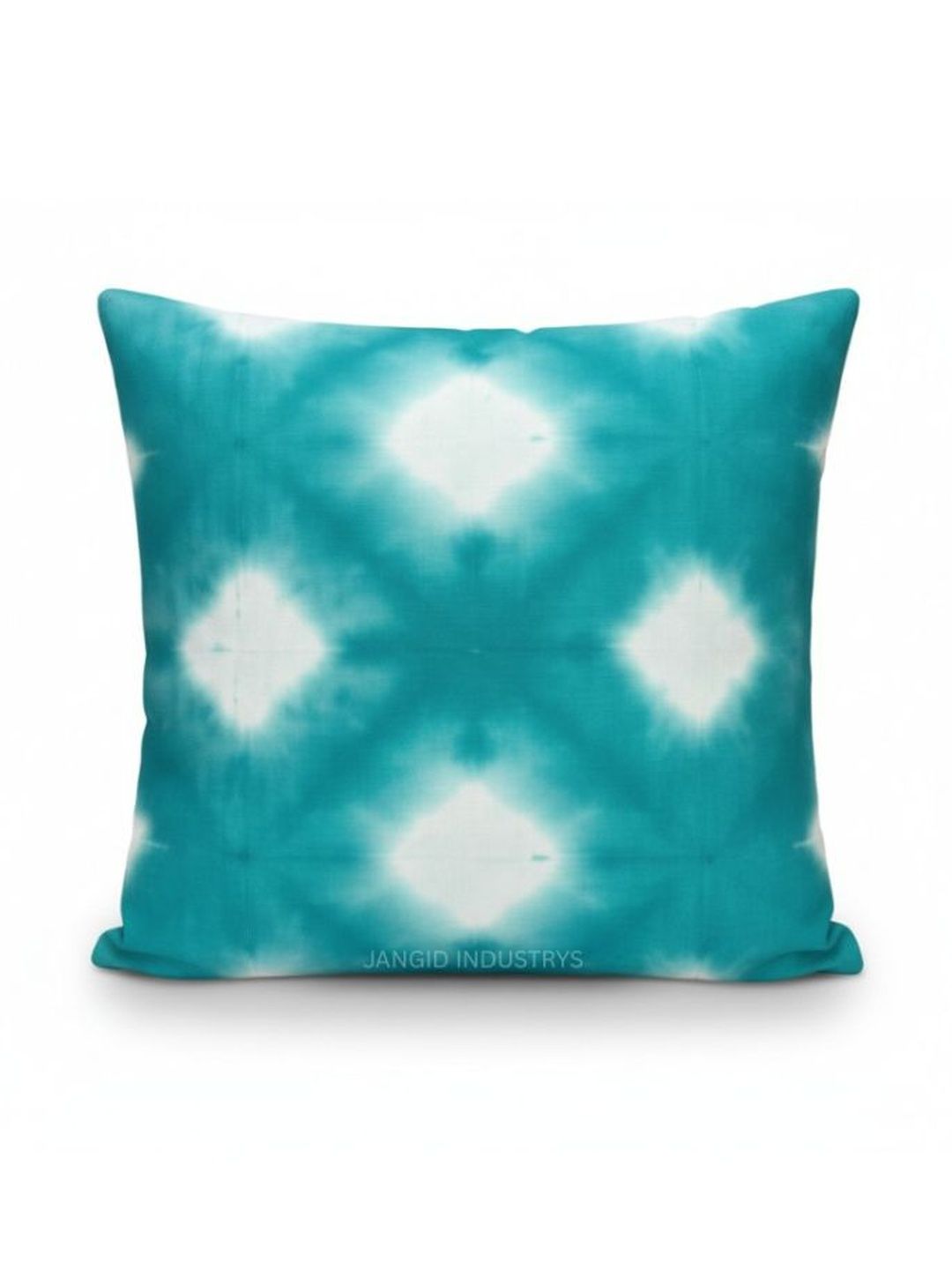 JANGID INDUSTRYS Teal Colourblocked Square Cushion Covers-picture-49
