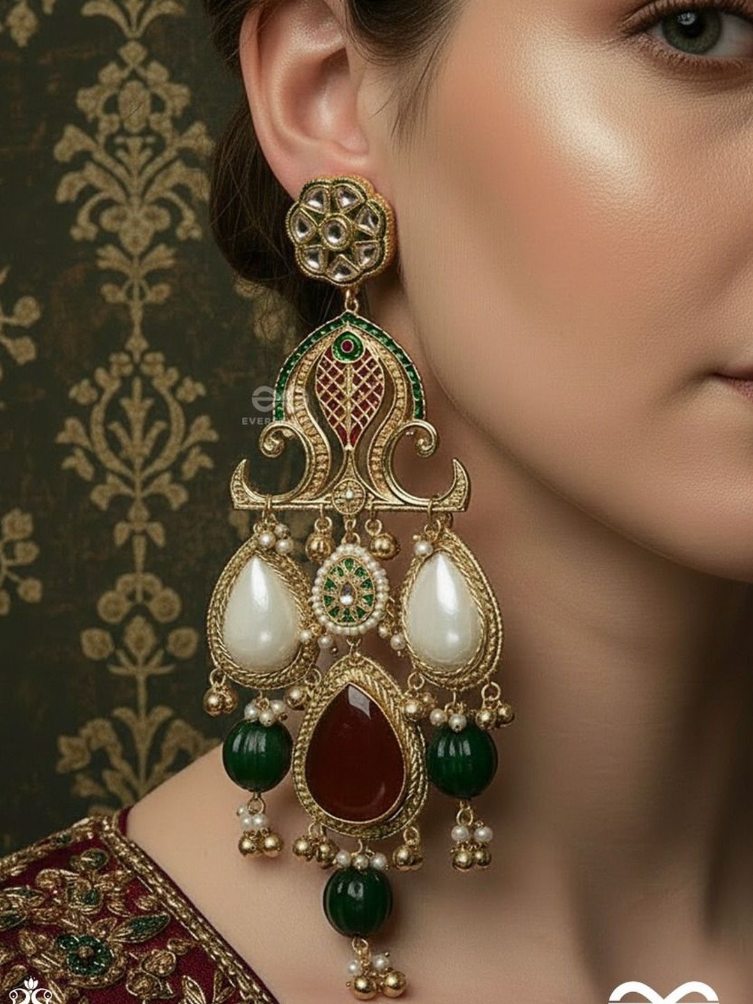 EVERSTYLISH Teardrop Shaped Chandbalis Earrings-picture-55