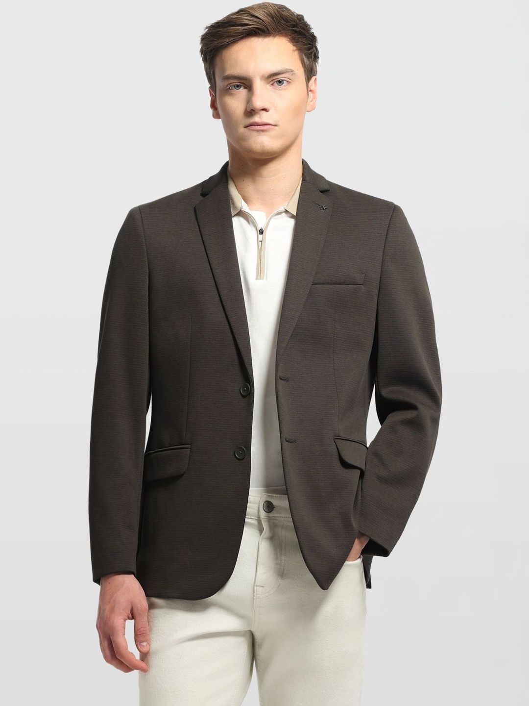 Arrow Men's Zero Calorie Slim Fit Textured Blazers-picture-12