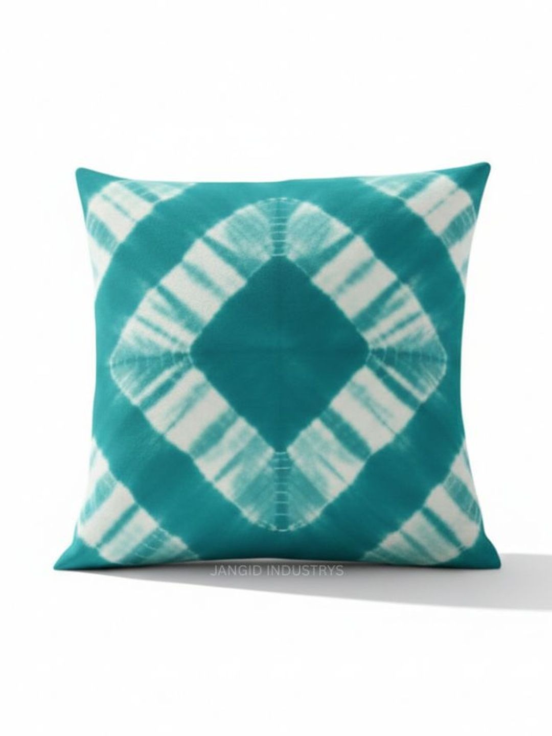 JANGID INDUSTRYS Turquoise Blue Colourblocked Square Cushion Covers-picture-12