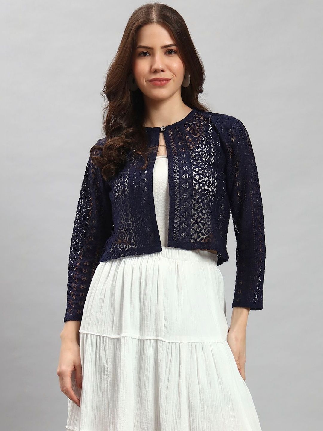 NATURE CRAFT Women Crop Shrug-picture-16