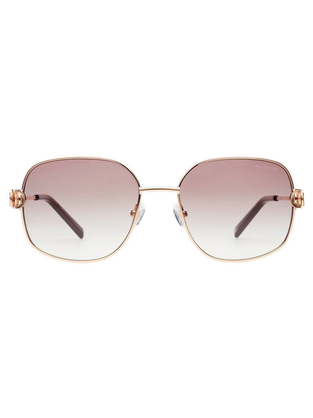 Tommy Hilfiger Women Pink Lens & Rose Gold-Toned Square Sunglasses with-picture-33