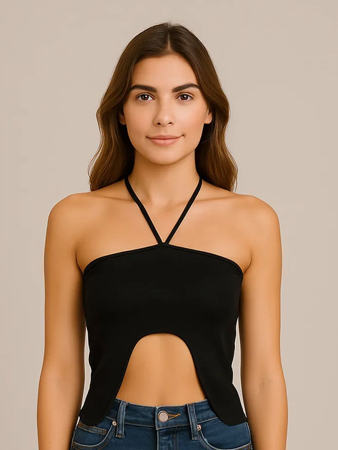 LULU & SKY Print Halter Neck Top-image-41