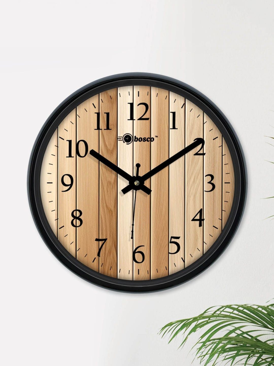 bosco Brown & Black Textured Wall Clock-picture-42