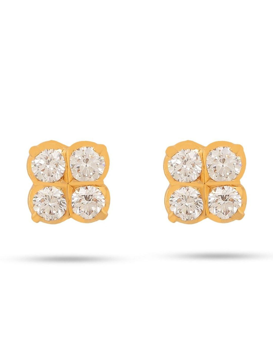 C KRISHNIAH CHETTY JEWELLERS PVT LTD 22KT Gold Diamond Studded Earrings- 3.33g-picture-12