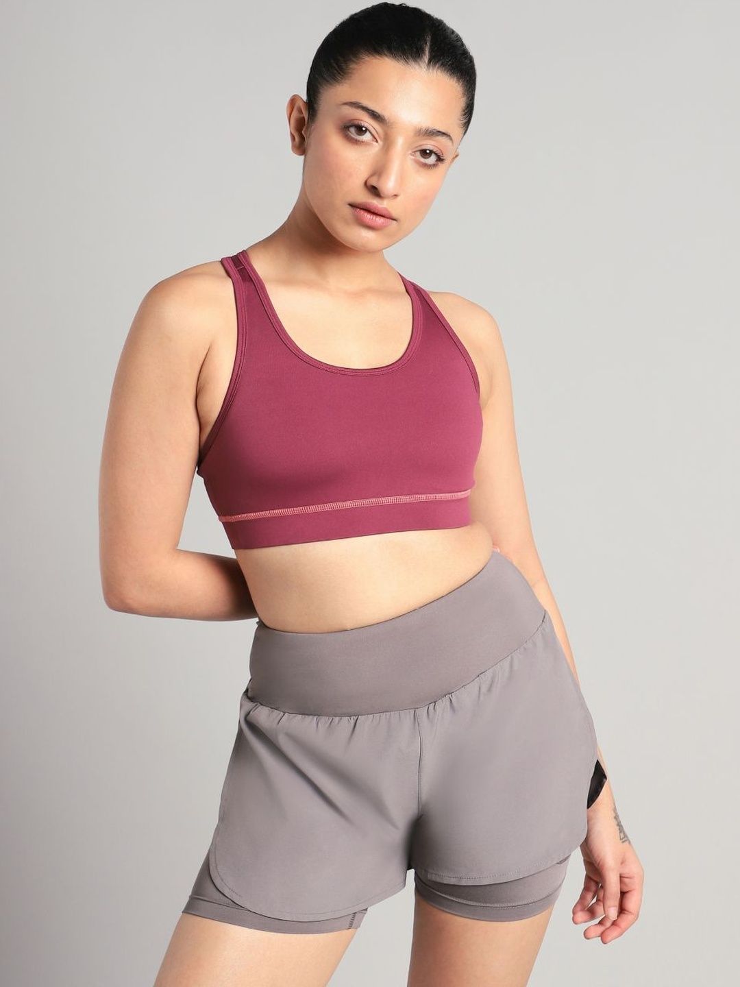 cult Women's Maroon Train-in Medium Support Sports Bra-picture-18