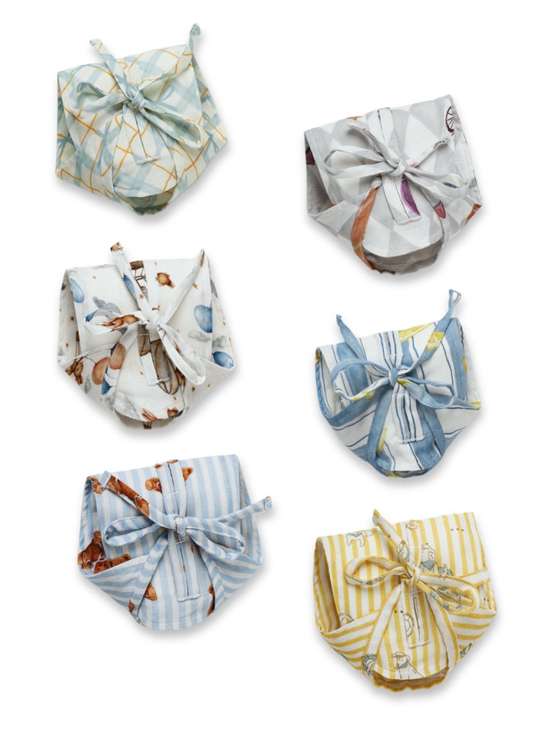 cocoon care Set Of 6 Ultra Soft Printed Bamboo Cotton Nappies-picture-44